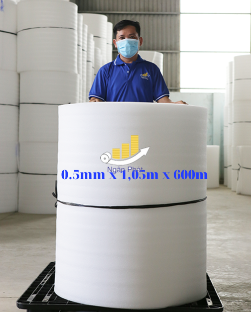 Mút PE Foam 0.5mm x 1,05m x 600m